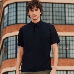 Theory Men's Black Polo Shirt XS Short Sleeve Athleisure Preppy Soft & Comfy